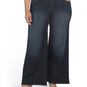 NEW 1822 DENIM Giovanna Wide Leg Jeans for women dark wash 7252j1